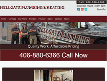 Tablet Screenshot of missoulaplumbingandheating.com